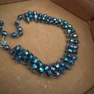 Elegant Blue Crystal choker